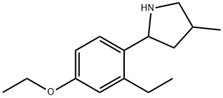 Pyrrolidine, 2-(4-ethoxy-2-ethylphenyl)-4-methyl- (9CI) Struktur