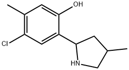 Phenol, 4-chloro-5-methyl-2-(4-methyl-2-pyrrolidinyl)- (9CI) Struktur