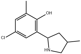 Phenol, 4-chloro-2-methyl-6-(4-methyl-2-pyrrolidinyl)- (9CI) Struktur