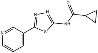 Cyclopropanecarboxamide, N-[5-(3-pyridinyl)-1,3,4-thiadiazol-2-yl]- (9CI) Struktur