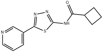 Cyclobutanecarboxamide, N-[5-(3-pyridinyl)-1,3,4-thiadiazol-2-yl]- (9CI) Struktur