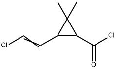 Cyclopropanecarbonyl chloride, 3-(2-chloroethenyl)-2,2-dimethyl- (9CI) Struktur