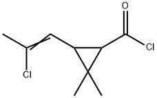 Cyclopropanecarbonyl chloride, 3-(2-chloro-1-propenyl)-2,2-dimethyl- (9CI) Struktur