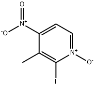 2-Iodo-3-Methyl-4-nitropyridine N-oxide Struktur