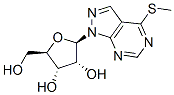 1 beta-ribofuranosyl-4-(methylmercapto)pyrazolo(3,4-d)pyrimidine Struktur