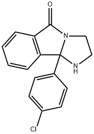 9beta-(4-Chlorophenyl)-1,2,3,9beta-tetrahydro-5H-imidazo[2,1-a]isoindol-5-one Struktur