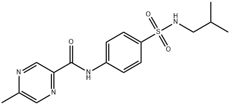 Pyrazinecarboxamide, 5-methyl-N-[4-[[(2-methylpropyl)amino]sulfonyl]phenyl]- (9CI) Struktur