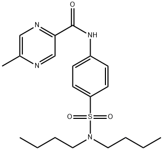 Pyrazinecarboxamide, N-[4-[(dibutylamino)sulfonyl]phenyl]-5-methyl- (9CI) Struktur