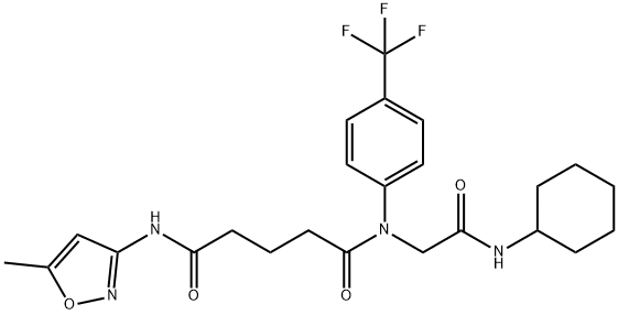 Pentanediamide, N-[2-(cyclohexylamino)-2-oxoethyl]-N-(5-methyl-3-isoxazolyl)-N-[4-(trifluoromethyl)phenyl]- (9CI) Struktur