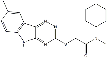 Acetamide, N-cyclohexyl-N-methyl-2-[(8-methyl-2H-1,2,4-triazino[5,6-b]indol-3-yl)thio]- (9CI) Struktur