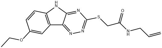 Acetamide, 2-[(8-ethoxy-2H-1,2,4-triazino[5,6-b]indol-3-yl)thio]-N-2-propenyl- (9CI) Struktur