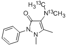 4-(DIMETHYL-13C 2-AMINO)ANTIPYRINE Struktur