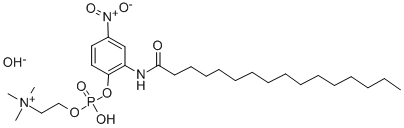 2-N-HEXADECANOYLAMINO-4-NITROPHENYLPHOSPHORYLCHOLINE Struktur