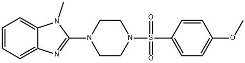 Piperazine, 1-[(4-methoxyphenyl)sulfonyl]-4-(1-methyl-1H-benzimidazol-2-yl)- (9CI) Struktur