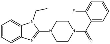 Piperazine, 1-(1-ethyl-1H-benzimidazol-2-yl)-4-(2-fluorobenzoyl)- (9CI) Struktur