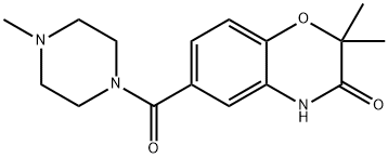 Piperazine, 1-[(3,4-dihydro-2,2-dimethyl-3-oxo-2H-1,4-benzoxazin-6-yl)carbonyl]-4-methyl- (9CI) Struktur