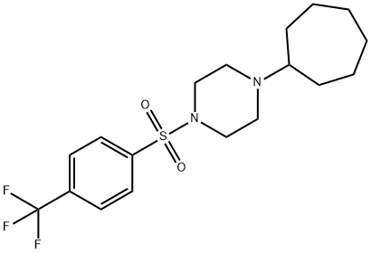 Piperazine, 1-cycloheptyl-4-[[4-(trifluoromethyl)phenyl]sulfonyl]- (9CI) Struktur