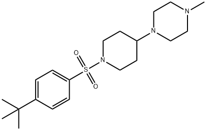 Piperidine, 1-[[4-(1,1-dimethylethyl)phenyl]sulfonyl]-4-(4-methyl-1-piperazinyl)- (9CI) Struktur