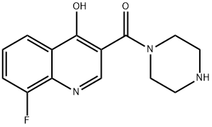 Piperazine, 1-[(8-fluoro-4-hydroxy-3-quinolinyl)carbonyl]- (9CI) Struktur