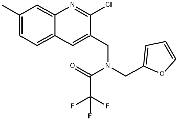 Acetamide, N-[(2-chloro-7-methyl-3-quinolinyl)methyl]-2,2,2-trifluoro-N-(2-furanylmethyl)- (9CI) Struktur