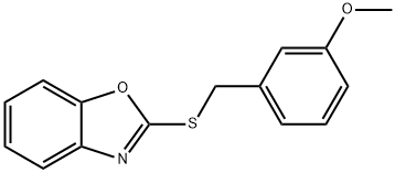 Benzoxazole, 2-[[(3-methoxyphenyl)methyl]thio]- (9CI) Struktur