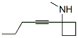 Cyclobutylamine, N-methyl-1-(1-pentynyl)- (7CI,8CI) Struktur