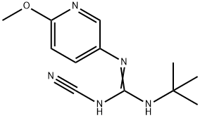 1-tert-Butyl-2-cyano-3-(6-methoxy-3-pyridyl)guanidine Struktur