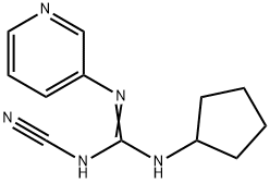 2-Cyano-1-cyclopentyl-3-(3-pyridyl)guanidine Struktur