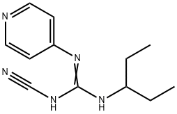 2-Cyano-1-(1-ethylpropyl)-3-(4-pyridyl)guanidine Struktur