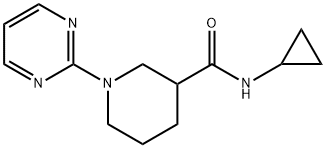 3-Piperidinecarboxamide,N-cyclopropyl-1-(2-pyrimidinyl)-(9CI) Struktur