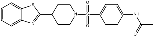 Acetamide, N-[4-[[4-(2-benzothiazolyl)-1-piperidinyl]sulfonyl]phenyl]- (9CI) Struktur