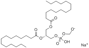 1,2-DIMYRISTOYL-SN-GLYCEROPHOSPHOMETHANOL, SODIUM SALT Struktur