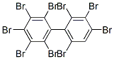 1,2,3,4,5-pentabromo-6-(2,3,4,6-tetrabromophenyl)benzene Struktur