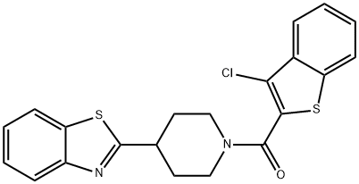 Piperidine, 4-(2-benzothiazolyl)-1-[(3-chlorobenzo[b]thien-2-yl)carbonyl]- (9CI) Struktur