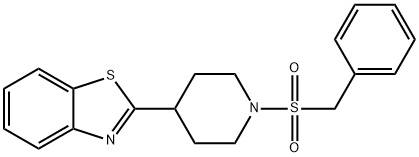 Benzothiazole, 2-[1-[(phenylmethyl)sulfonyl]-4-piperidinyl]- (9CI) Struktur