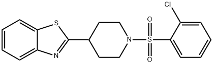 Piperidine, 4-(2-benzothiazolyl)-1-[(2-chlorophenyl)sulfonyl]- (9CI) Struktur