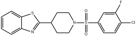 Piperidine, 4-(2-benzothiazolyl)-1-[(4-chloro-3-fluorophenyl)sulfonyl]- (9CI) Struktur