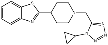 Benzothiazole, 2-[1-[(1-cyclopropyl-1H-tetrazol-5-yl)methyl]-4-piperidinyl]- (9CI) Struktur