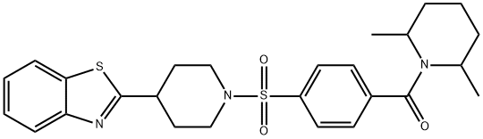 Piperidine, 1-[4-[[4-(2-benzothiazolyl)-1-piperidinyl]sulfonyl]benzoyl]-2,6-dimethyl- (9CI) Struktur