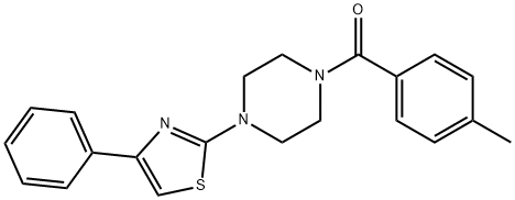 Piperazine, 1-(4-methylbenzoyl)-4-(4-phenyl-2-thiazolyl)- (9CI) Struktur