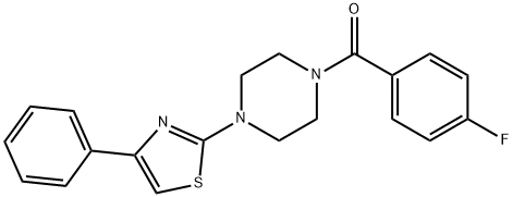 Piperazine, 1-(4-fluorobenzoyl)-4-(4-phenyl-2-thiazolyl)- (9CI) Struktur