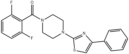 Piperazine, 1-(2,6-difluorobenzoyl)-4-(4-phenyl-2-thiazolyl)- (9CI) Struktur