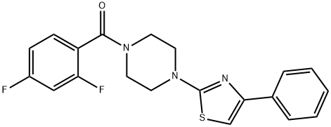 Piperazine, 1-(2,4-difluorobenzoyl)-4-(4-phenyl-2-thiazolyl)- (9CI) Struktur