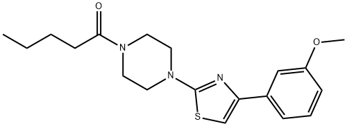 Piperazine, 1-[4-(3-methoxyphenyl)-2-thiazolyl]-4-(1-oxopentyl)- (9CI) Struktur