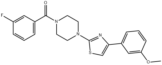 Piperazine, 1-(3-fluorobenzoyl)-4-[4-(3-methoxyphenyl)-2-thiazolyl]- (9CI) Struktur