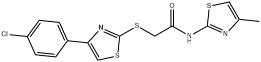 Acetamide, 2-[[4-(4-chlorophenyl)-2-thiazolyl]thio]-N-(4-methyl-2-thiazolyl)- (9CI) Struktur