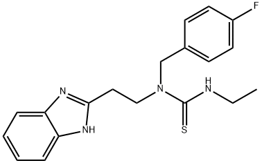 Thiourea, N-[2-(1H-benzimidazol-2-yl)ethyl]-N-ethyl-N-[(4-fluorophenyl)methyl]- (9CI) Struktur