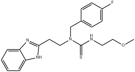 Thiourea, N-[2-(1H-benzimidazol-2-yl)ethyl]-N-[(4-fluorophenyl)methyl]-N-(2-methoxyethyl)- (9CI) Struktur