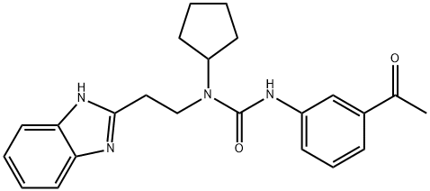 Urea, N-(3-acetylphenyl)-N-[2-(1H-benzimidazol-2-yl)ethyl]-N-cyclopentyl- (9CI) Struktur