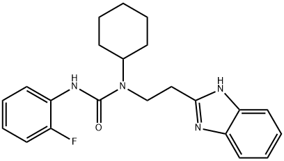 Urea, N-[2-(1H-benzimidazol-2-yl)ethyl]-N-cyclohexyl-N-(2-fluorophenyl)- (9CI) Struktur